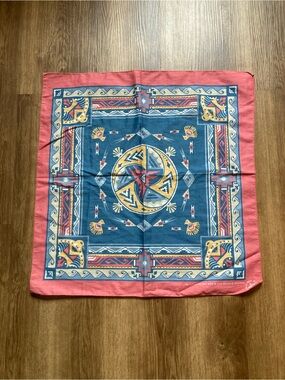 5/$15 Wamcraft Western Print Kerchief/Bandana 21x21.5”